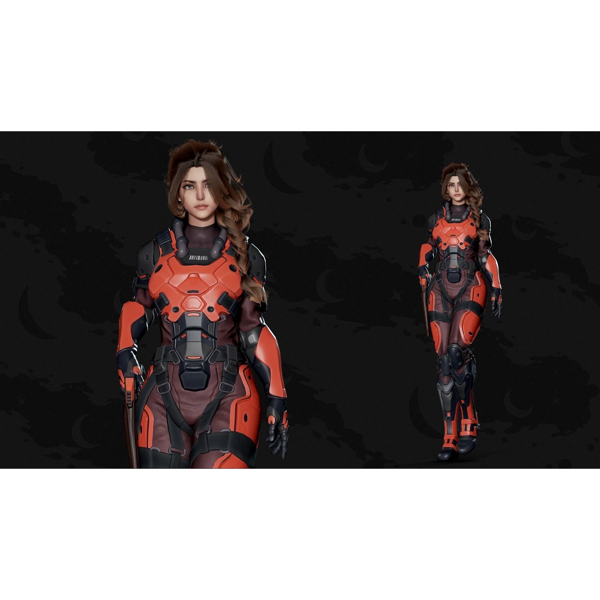 Stellar Trooper - Low-Poly Game-Ready 3D Model - View 6