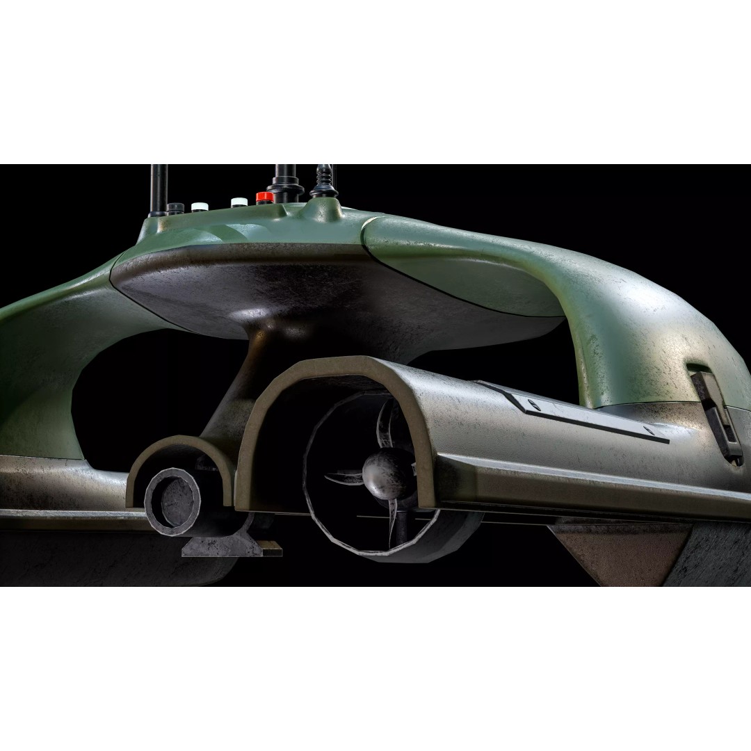 Sonobot 5 USV 3D Model – Low Poly Military Surface Drone, FBX - View 20