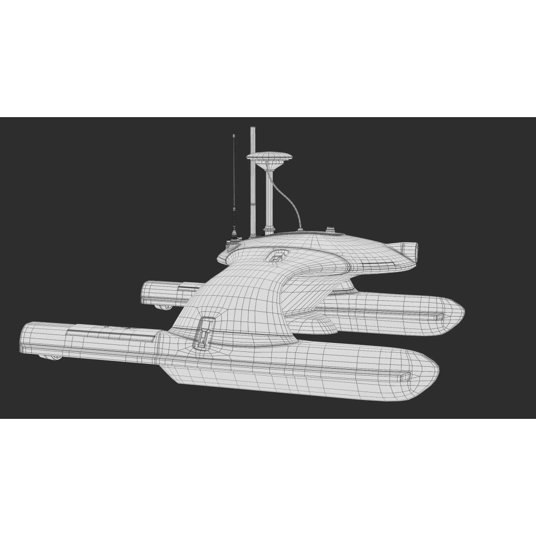 Sonobot 5 USV 3D Model – Low Poly Military Surface Drone, FBX - View 25