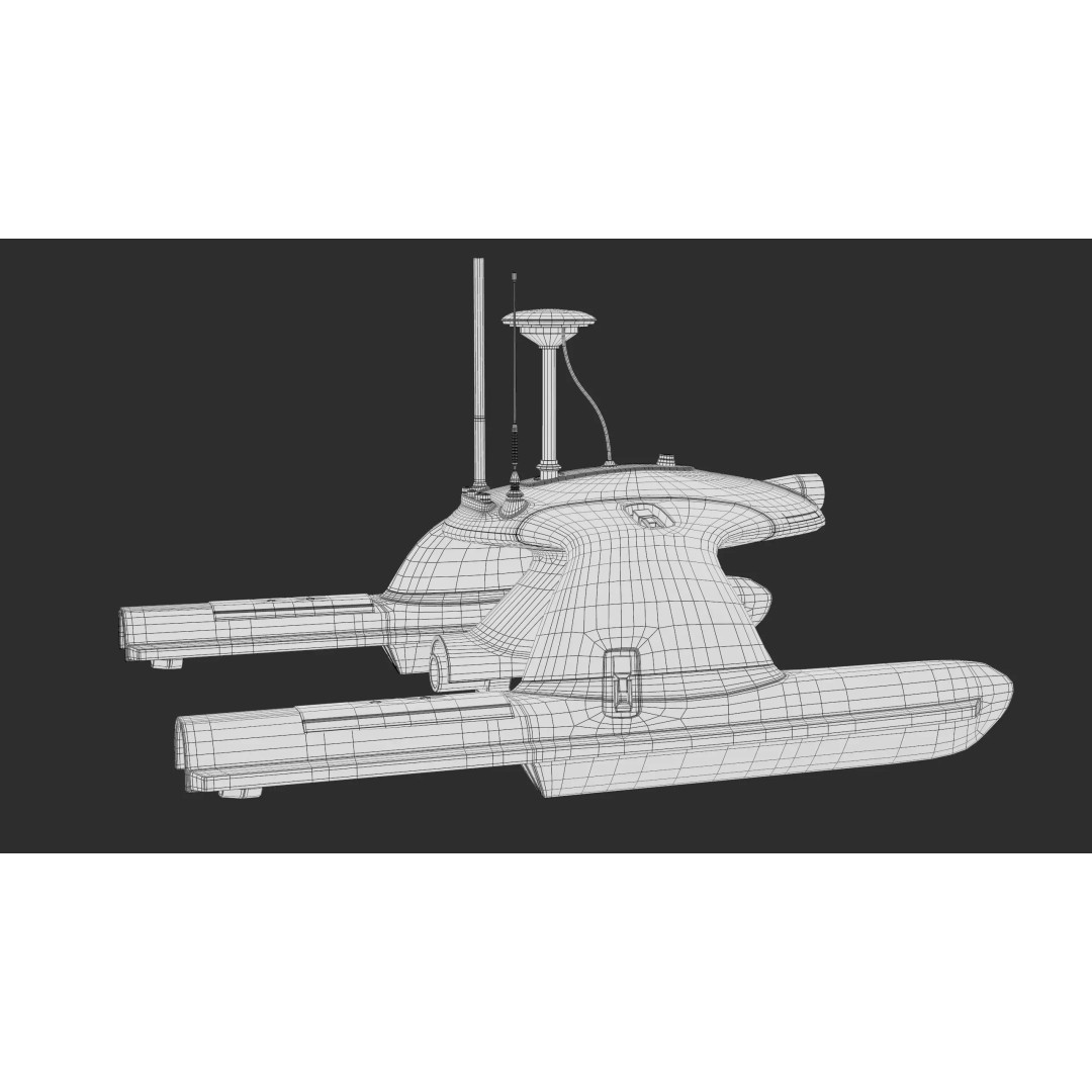 Sonobot 5 USV 3D Model – Low Poly Military Surface Drone, FBX - View 26