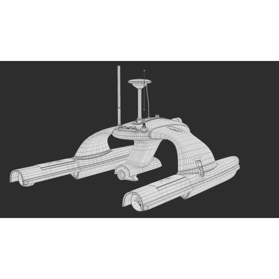 Sonobot 5 USV 3D Model – Low Poly Military Surface Drone, FBX - View 27