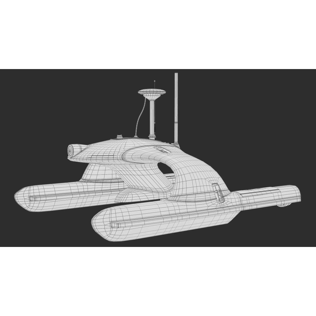 Sonobot 5 USV 3D Model – Low Poly Military Surface Drone, FBX - View 32