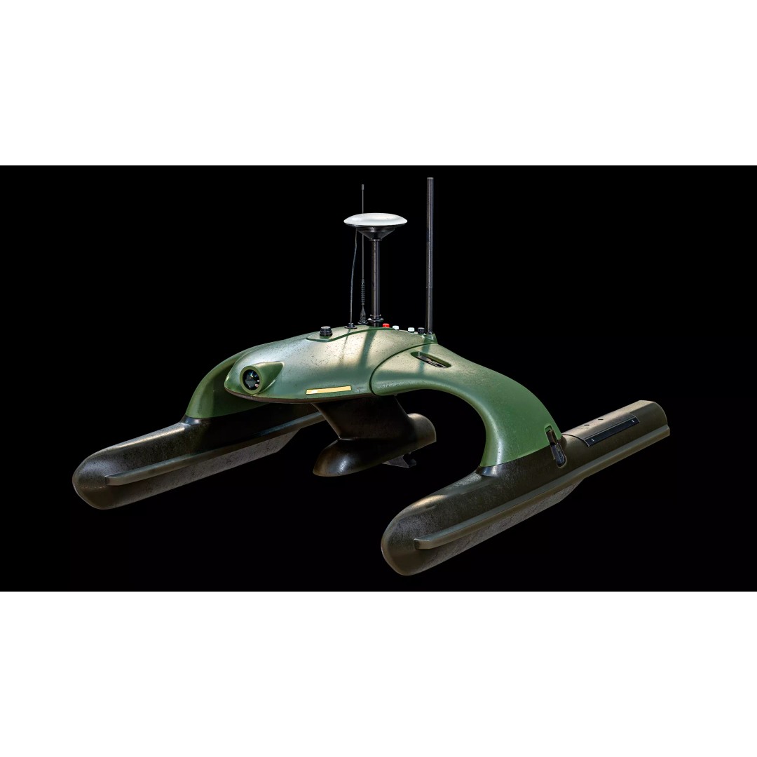 Sonobot 5 USV 3D Model – Low Poly Military Surface Drone, FBX - View 4
