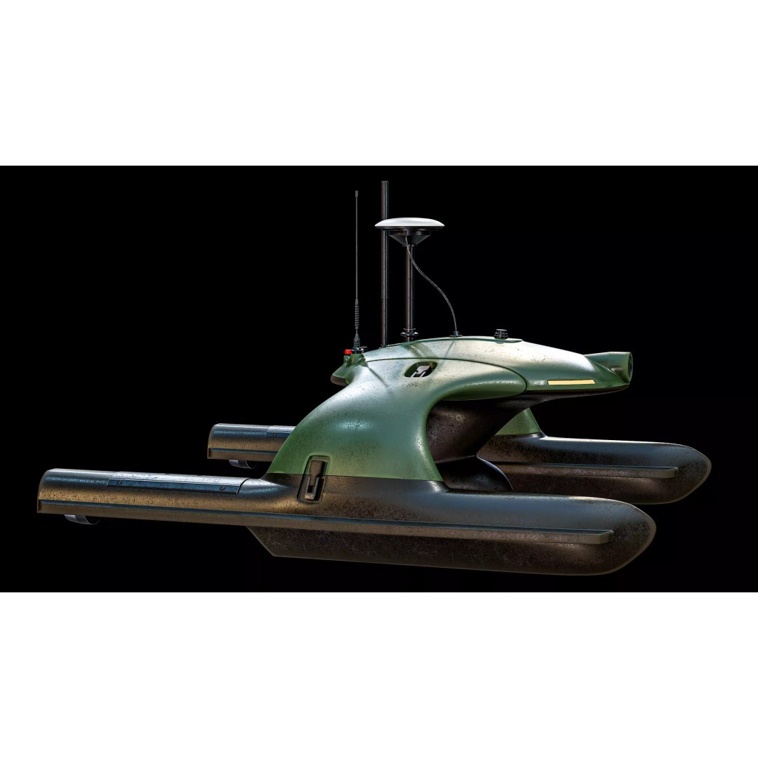 Sonobot 5 USV 3D Model – Low Poly Military Surface Drone, FBX - View 8