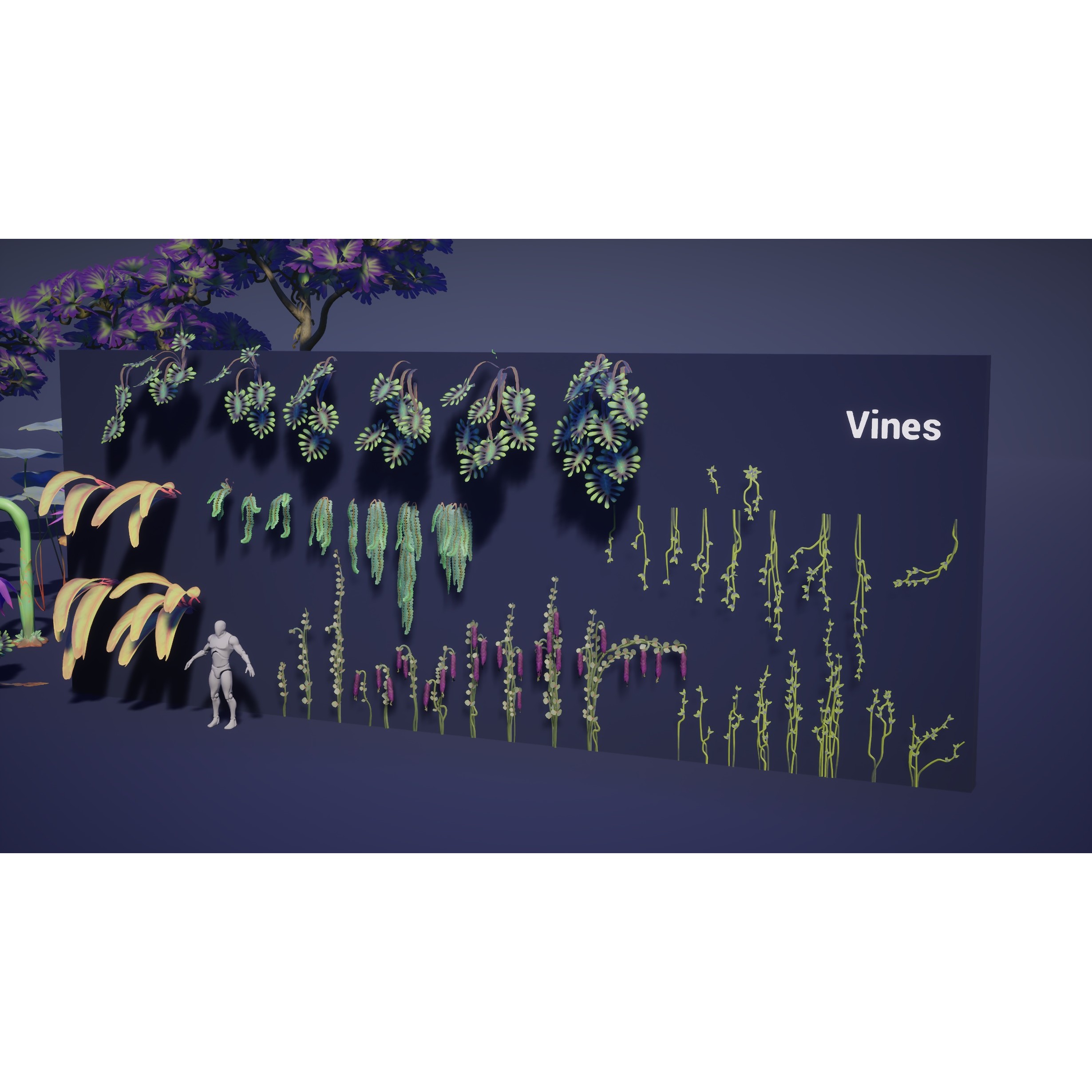 Alien Plants Pack - Low-Poly Game-Ready 3D Model - View 7