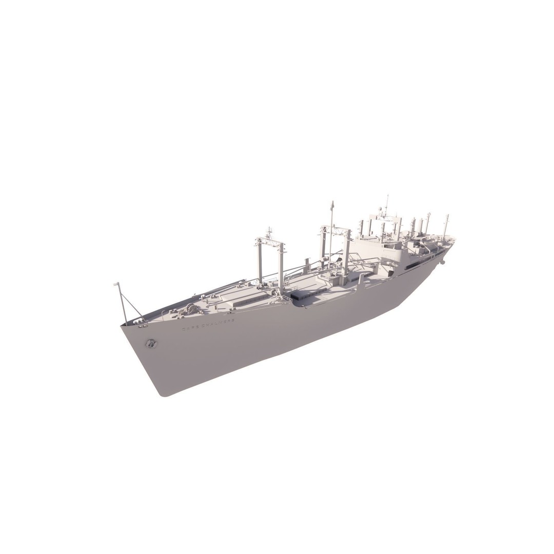Bulk Carrier Ship 3D Model – Rigged Industrial Vessel, FBX, OBJ - View 14