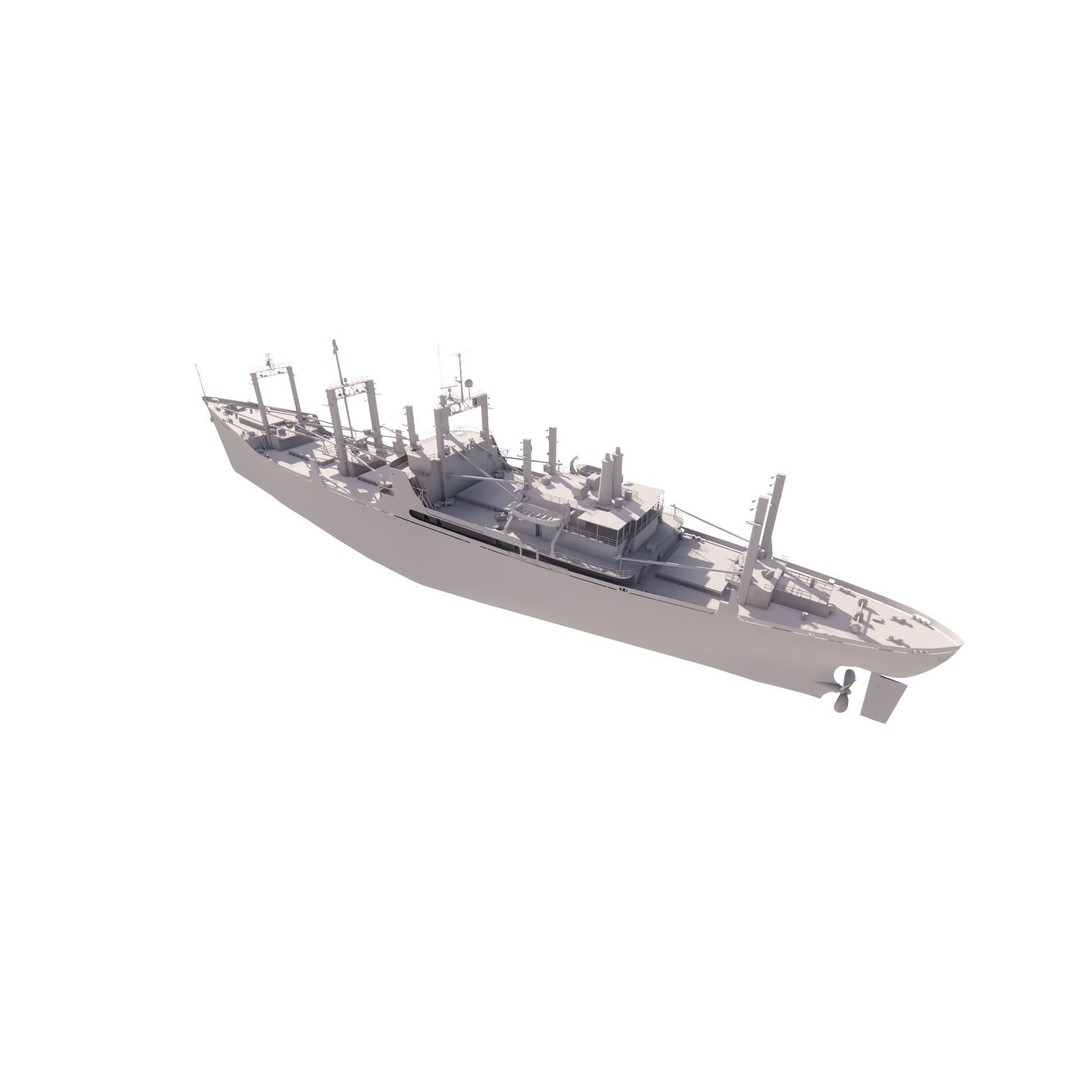Bulk Carrier Ship 3D Model – Rigged Industrial Vessel, FBX, OBJ - View 15