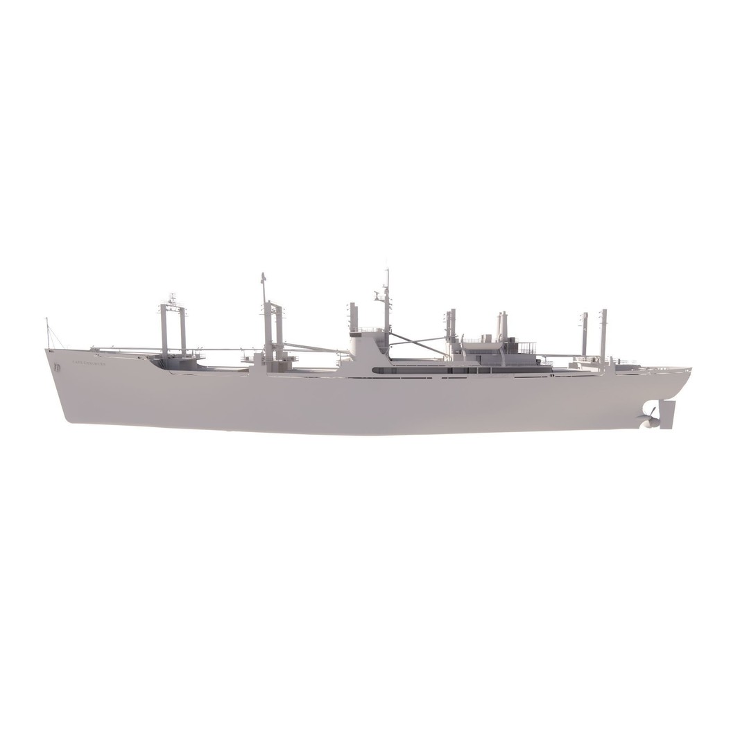 Bulk Carrier Ship 3D Model – Rigged Industrial Vessel, FBX, OBJ - View 16
