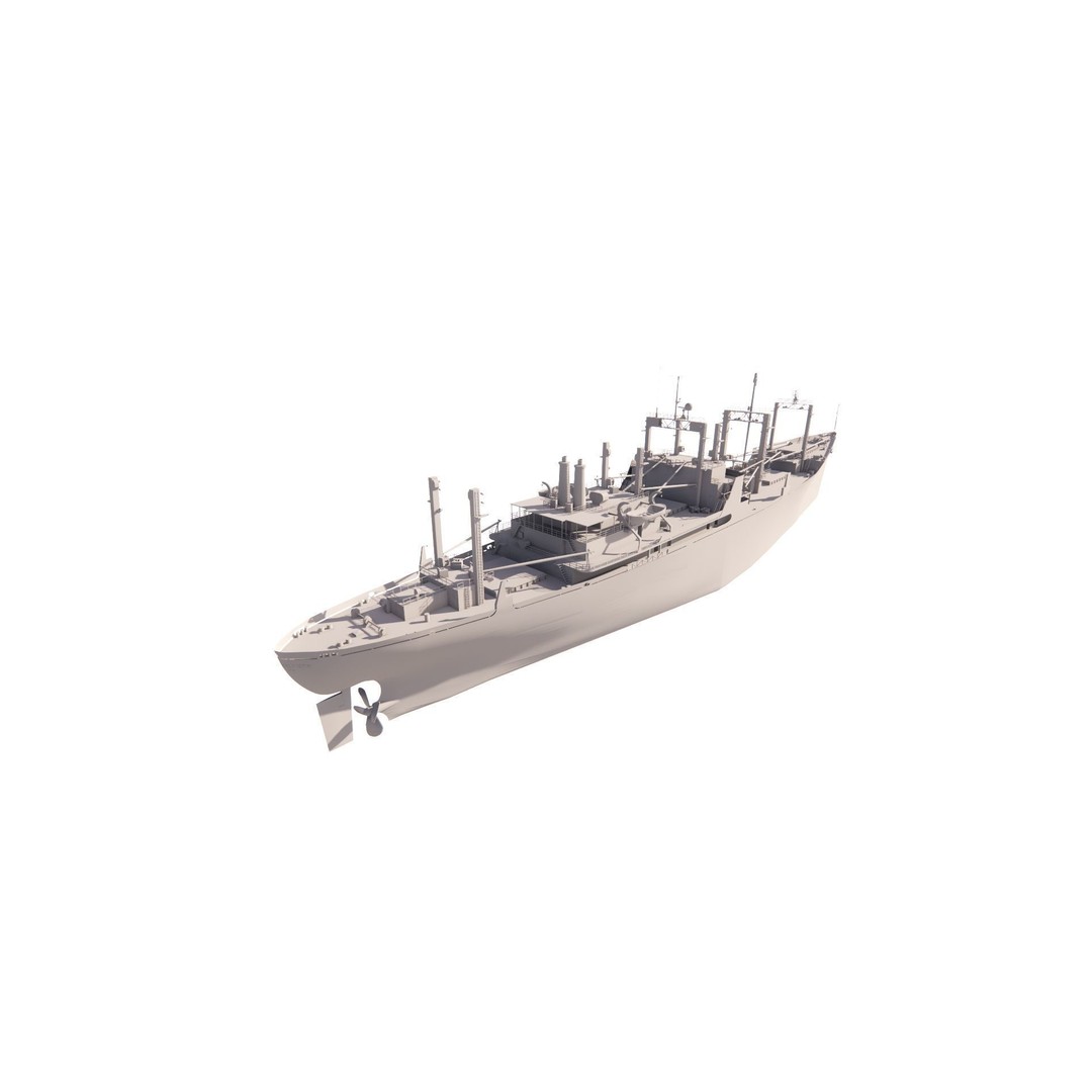 Bulk Carrier Ship 3D Model – Rigged Industrial Vessel, FBX, OBJ - View 17