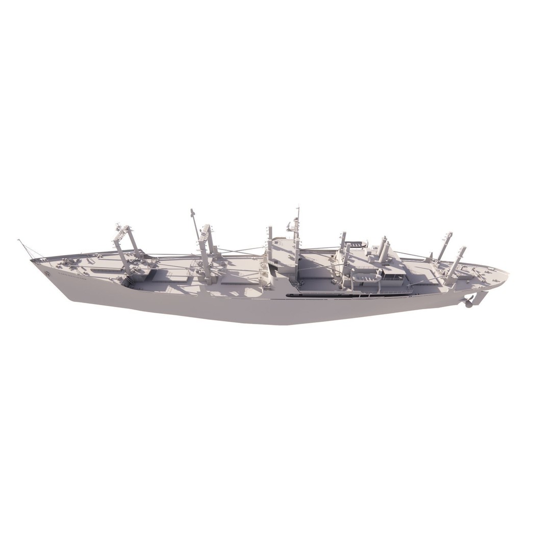 Bulk Carrier Ship 3D Model – Rigged Industrial Vessel, FBX, OBJ - View 20