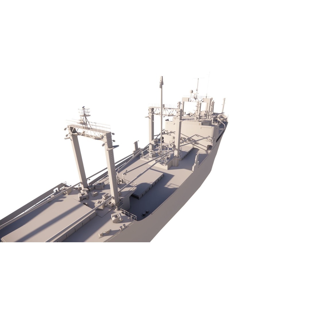 Bulk Carrier Ship 3D Model – Rigged Industrial Vessel, FBX, OBJ - View 23