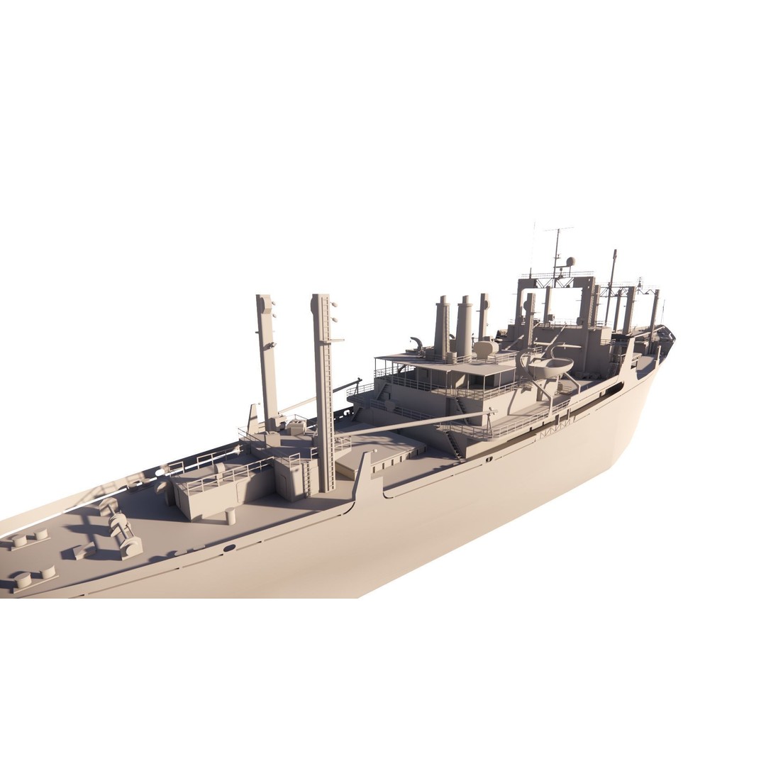 Bulk Carrier Ship 3D Model – Rigged Industrial Vessel, FBX, OBJ - View 25