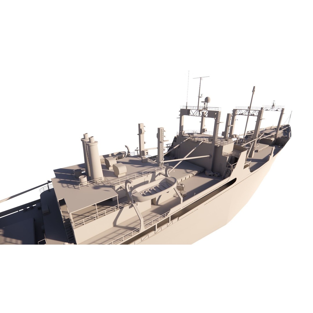 Bulk Carrier Ship 3D Model – Rigged Industrial Vessel, FBX, OBJ - View 26