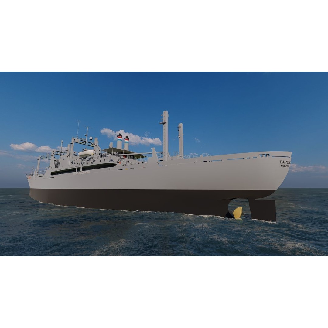 Bulk Carrier Ship 3D Model – Rigged Industrial Vessel, FBX, OBJ - View 3