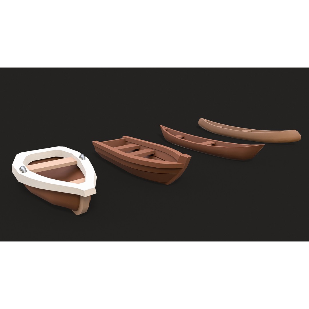 Stylized Ships Pack 3D Model – Low Poly Maritime Vessels, FBX - View 6