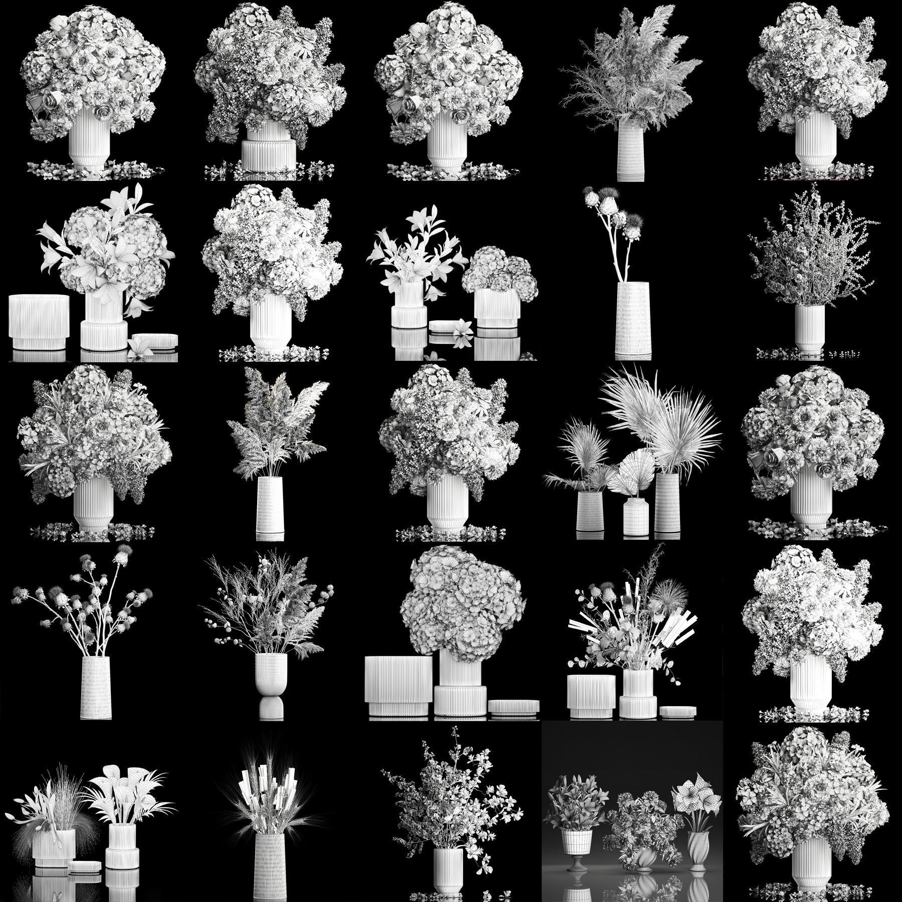 Collection of Flower Bouquets - Game-Ready 3D Model - View 16
