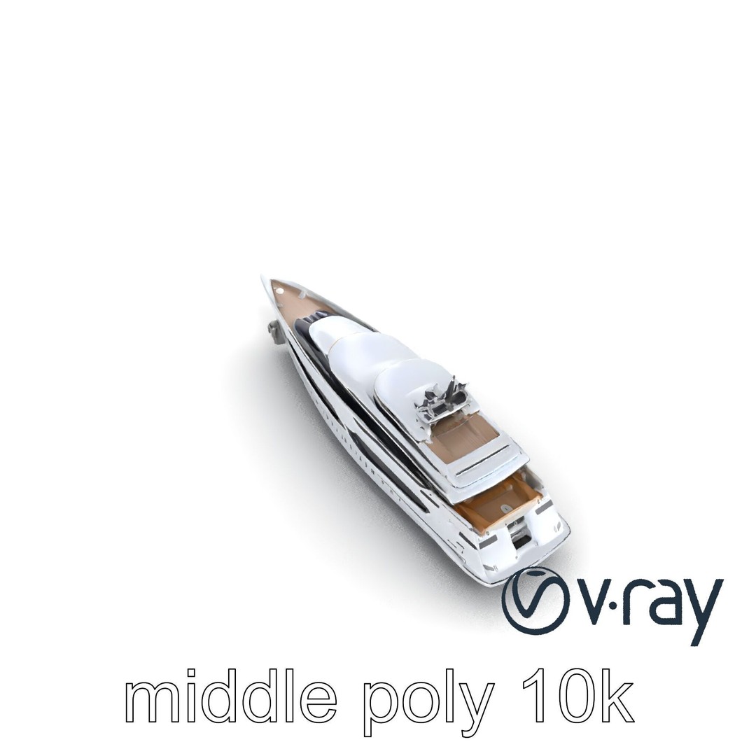 High-Tech Explorer Yacht 3D Model – Low Poly Game Asset, FBX - View 10