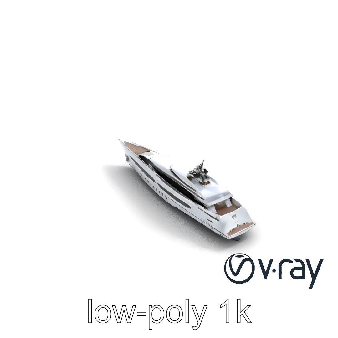 High-Tech Explorer Yacht 3D Model – Low Poly Game Asset, FBX - View 11