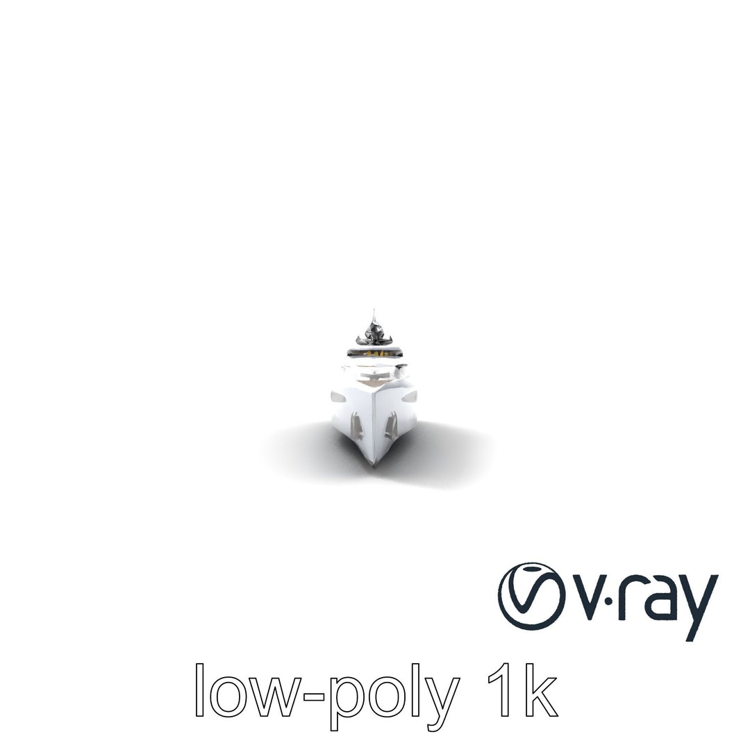 High-Tech Explorer Yacht 3D Model – Low Poly Game Asset, FBX - View 12
