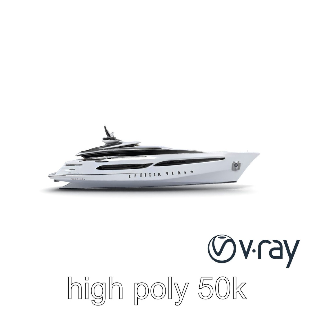 High-Tech Explorer Yacht 3D Model – Low Poly Game Asset, FBX - View 16