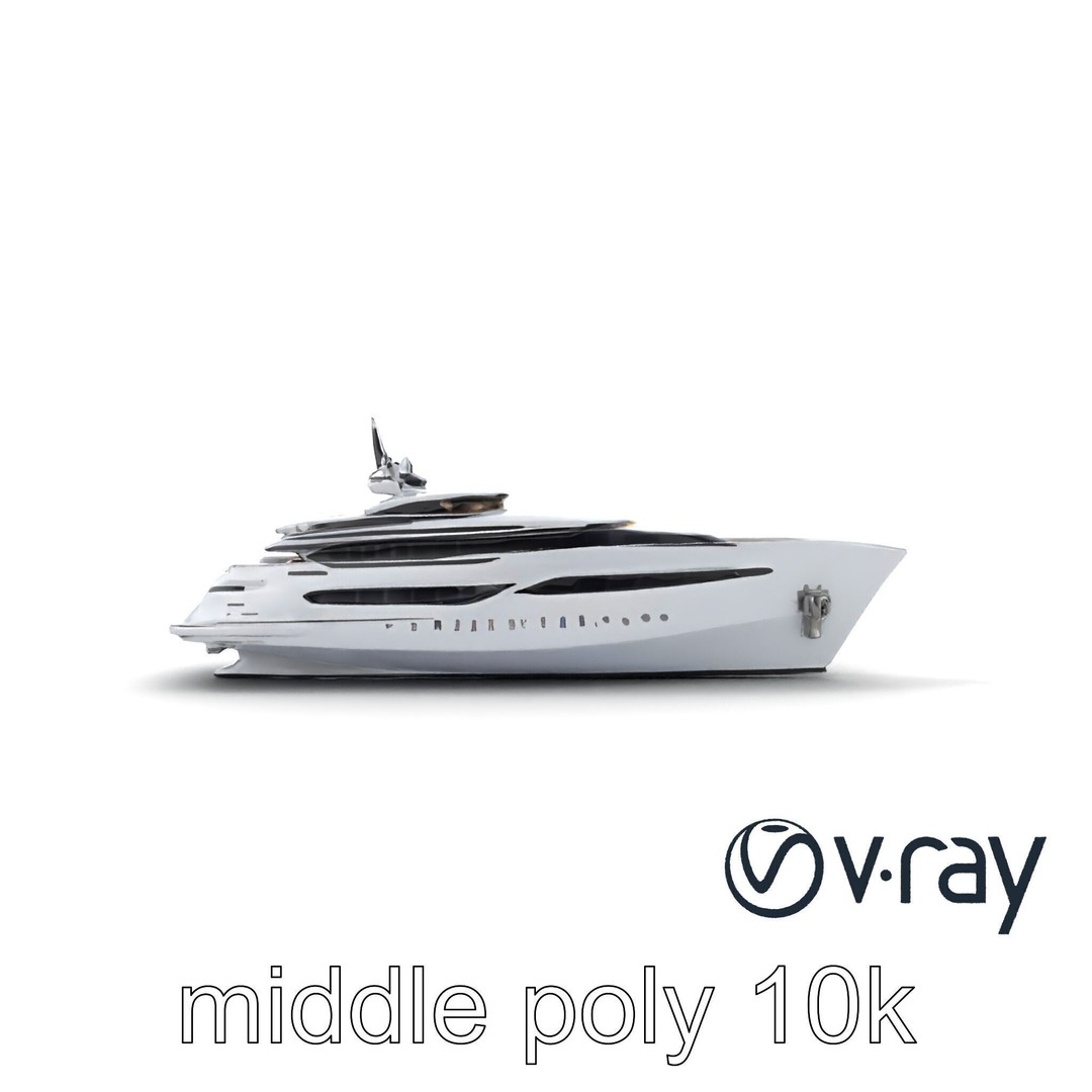 High-Tech Explorer Yacht 3D Model – Low Poly Game Asset, FBX - View 18