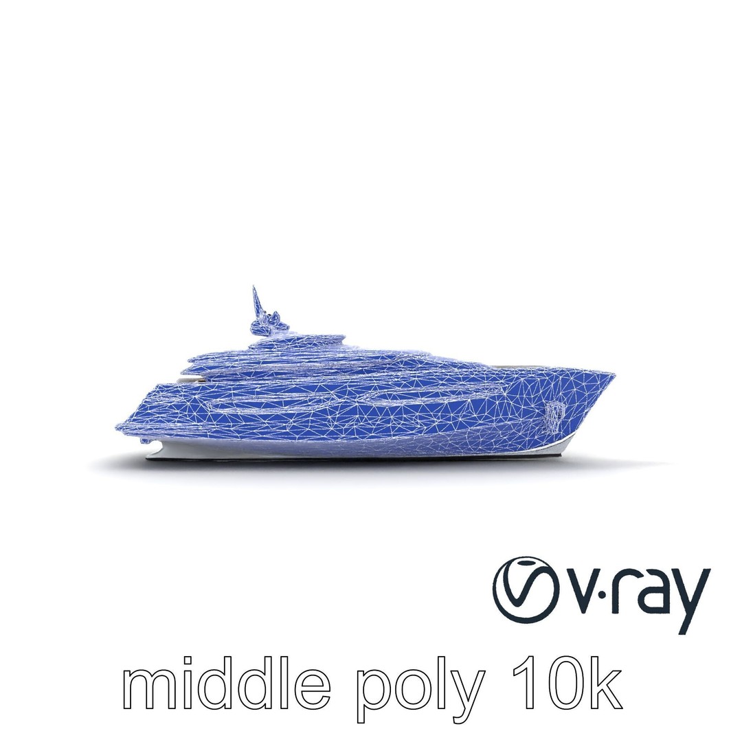 High-Tech Explorer Yacht 3D Model – Low Poly Game Asset, FBX - View 20