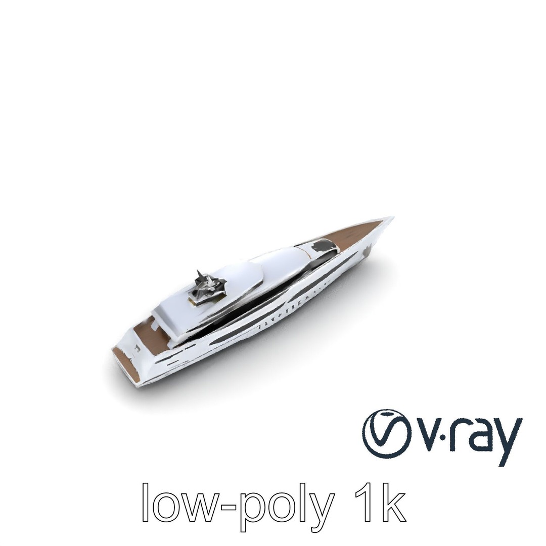 High-Tech Explorer Yacht 3D Model – Low Poly Game Asset, FBX - View 24