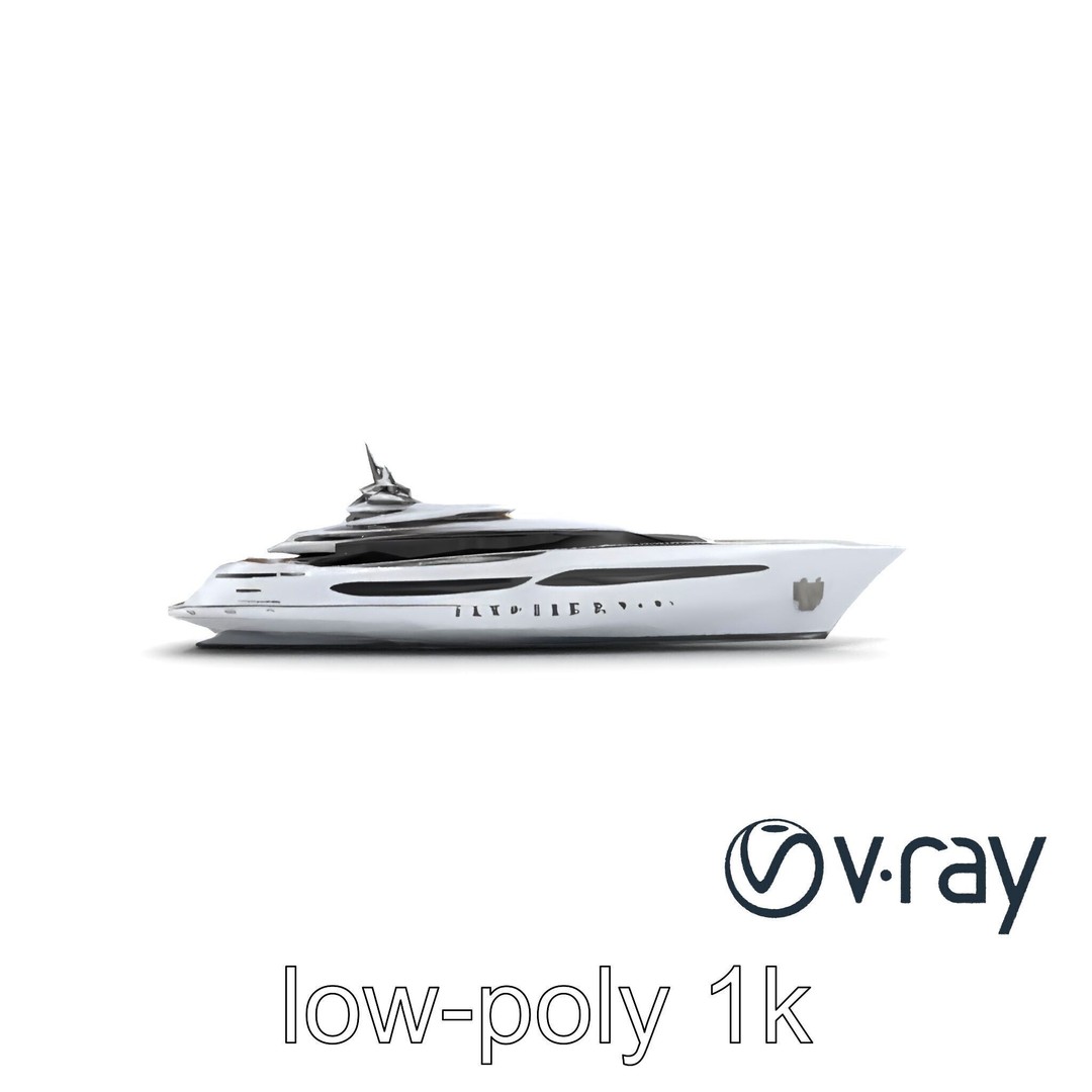 High-Tech Explorer Yacht 3D Model – Low Poly Game Asset, FBX - View 28