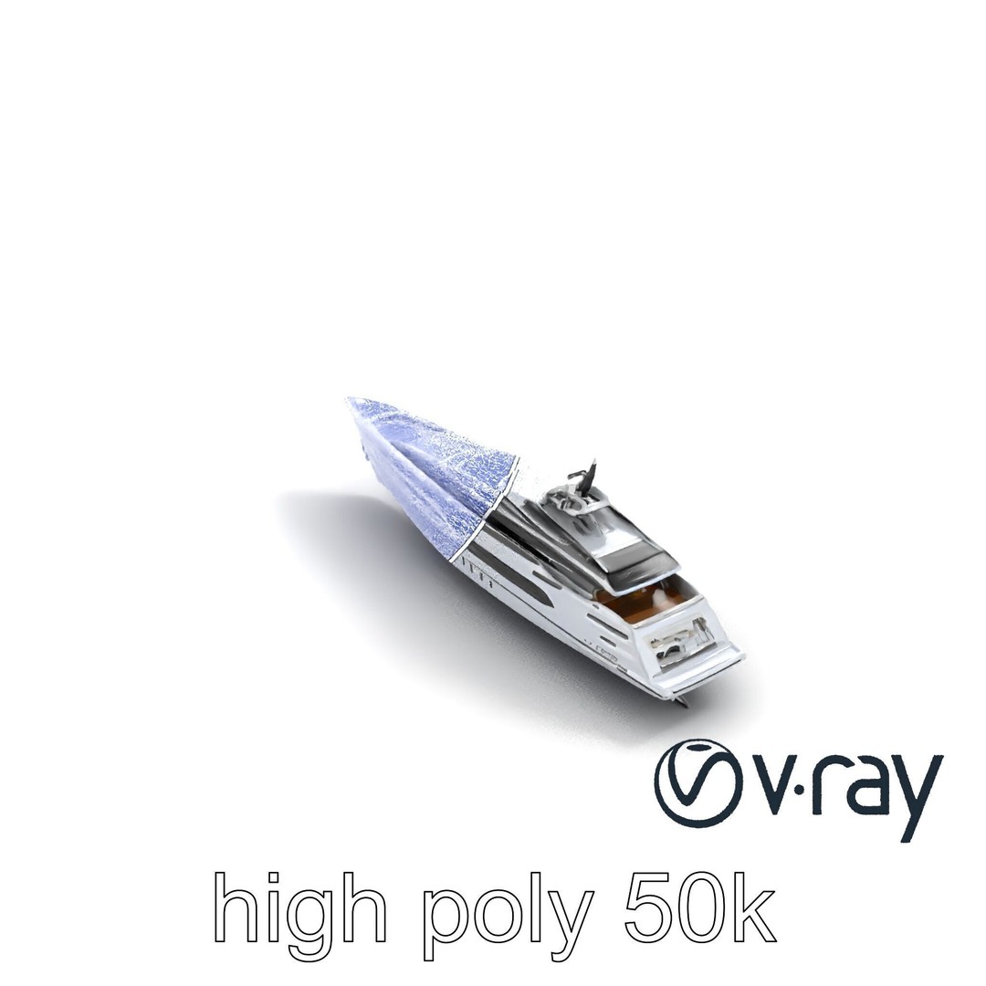 High-Tech Explorer Yacht 3D Model – Low Poly Game Asset, FBX - View 29
