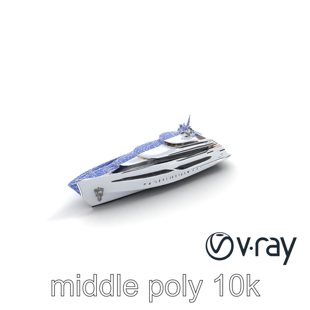 High-Tech Explorer Yacht 3D Model – Low Poly Game Asset, FBX - View 30