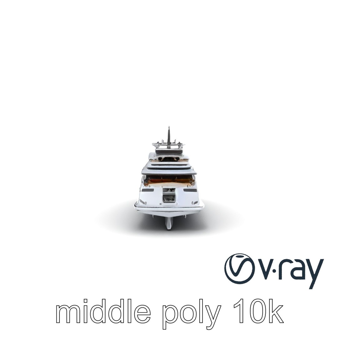 High-Tech Explorer Yacht 3D Model – Low Poly Game Asset, FBX - View 31