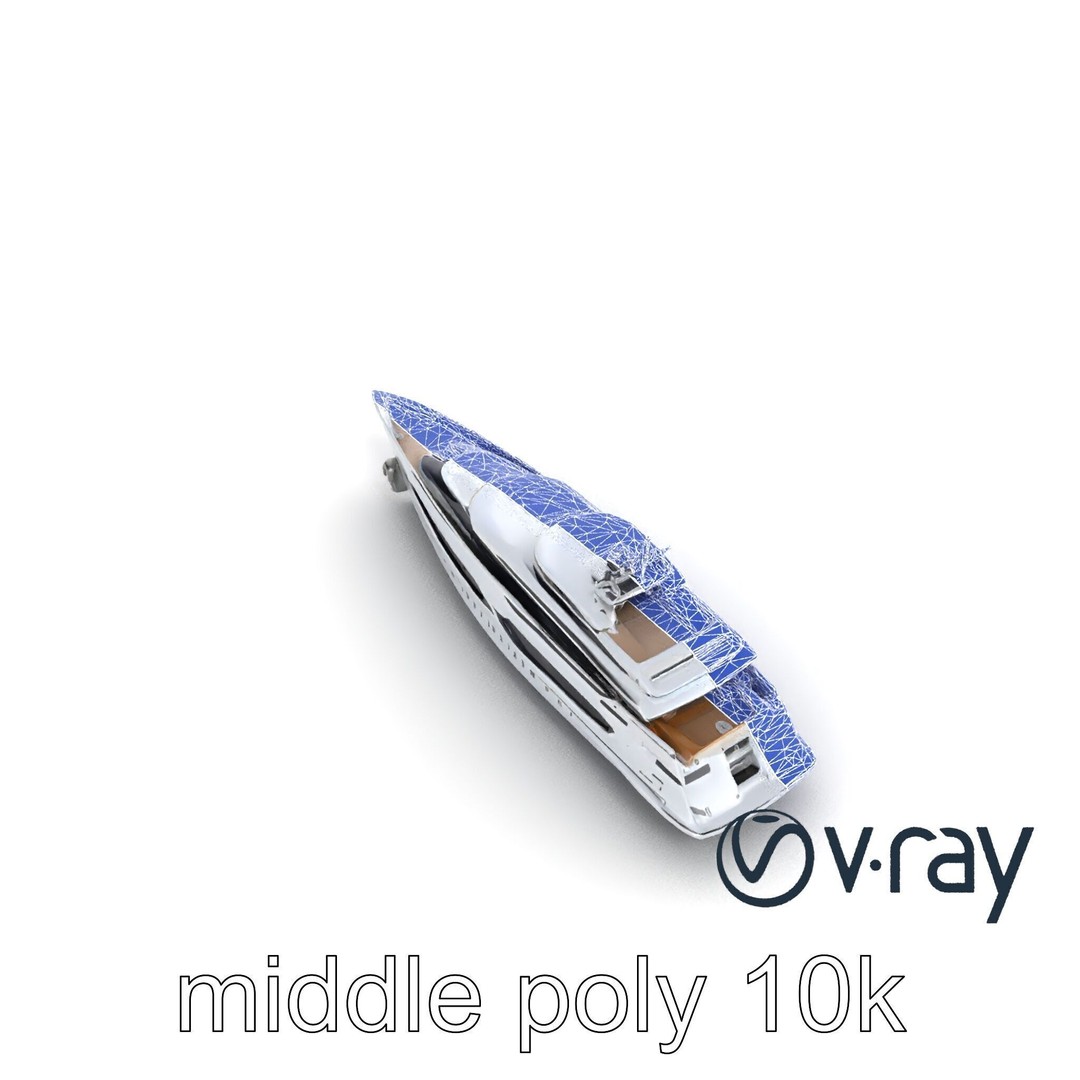 High-Tech Explorer Yacht 3D Model – Low Poly Game Asset, FBX - View 32