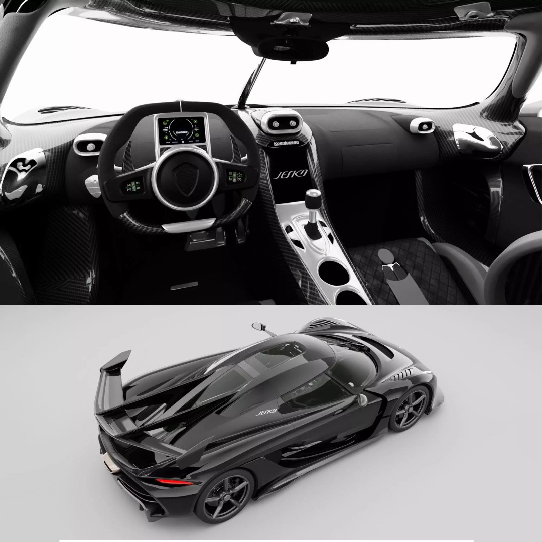 2021 Koenigsegg Jesko 3D Model – High Poly Game-Ready Asset, PBR - View 2