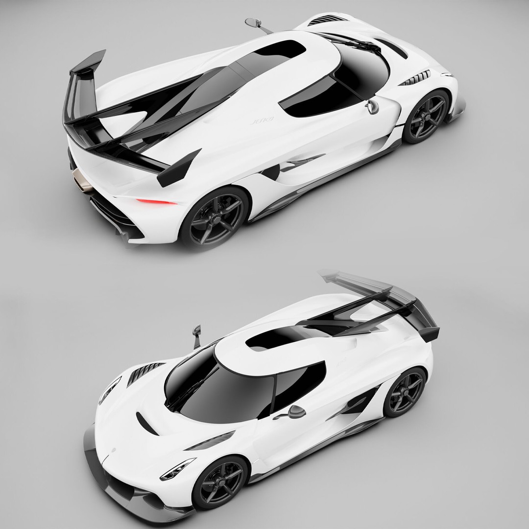 2021 Koenigsegg Jesko 3D Model – High Poly Game-Ready Asset, PBR - View 5