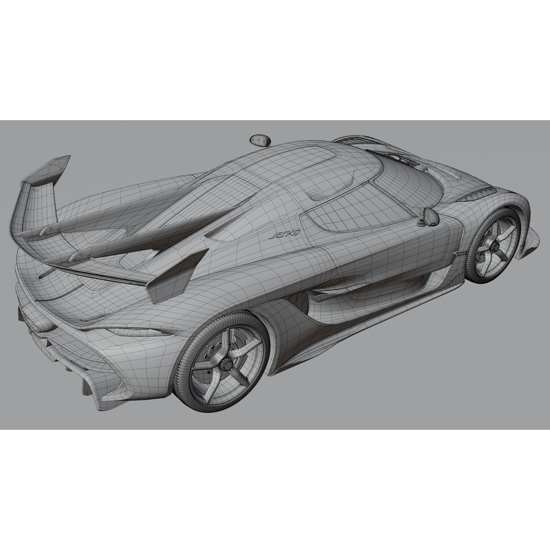 2021 Koenigsegg Jesko 3D Model – High Poly Game-Ready Asset, PBR - View 8