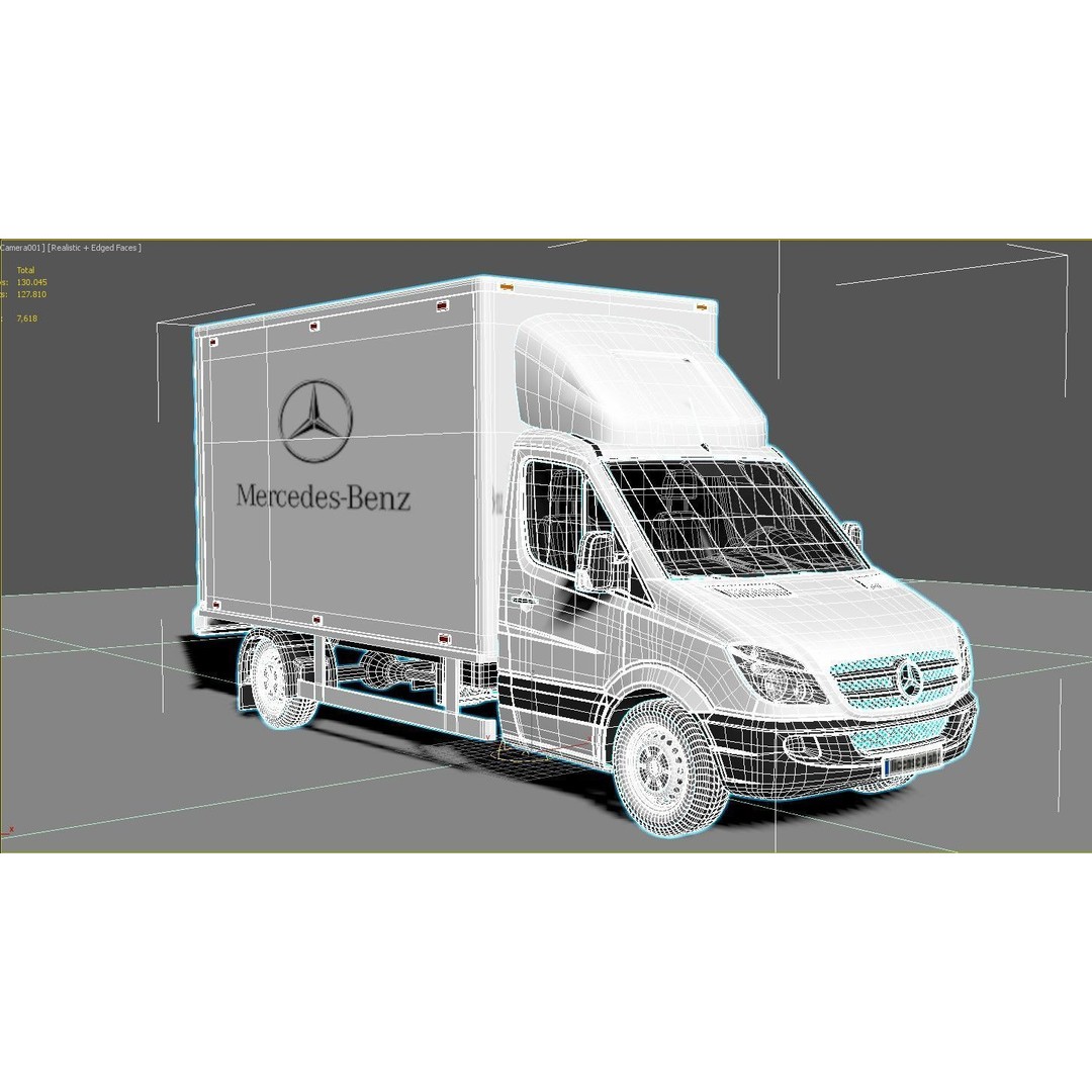 Mercedes Benz Sprinter 316 CDI 3D Model – High Poly Vehicle, FBX, OBJ - View 10