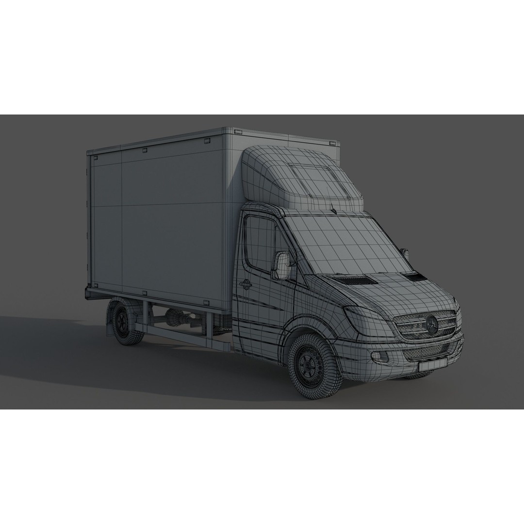 Mercedes Benz Sprinter 316 CDI 3D Model – High Poly Vehicle, FBX, OBJ - View 11