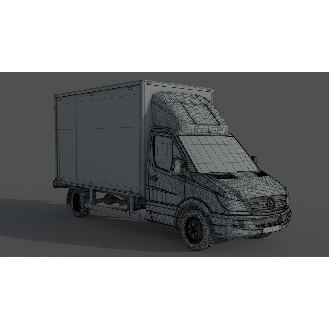 Mercedes Benz Sprinter 316 CDI 3D Model – High Poly Vehicle, FBX, OBJ - View 12