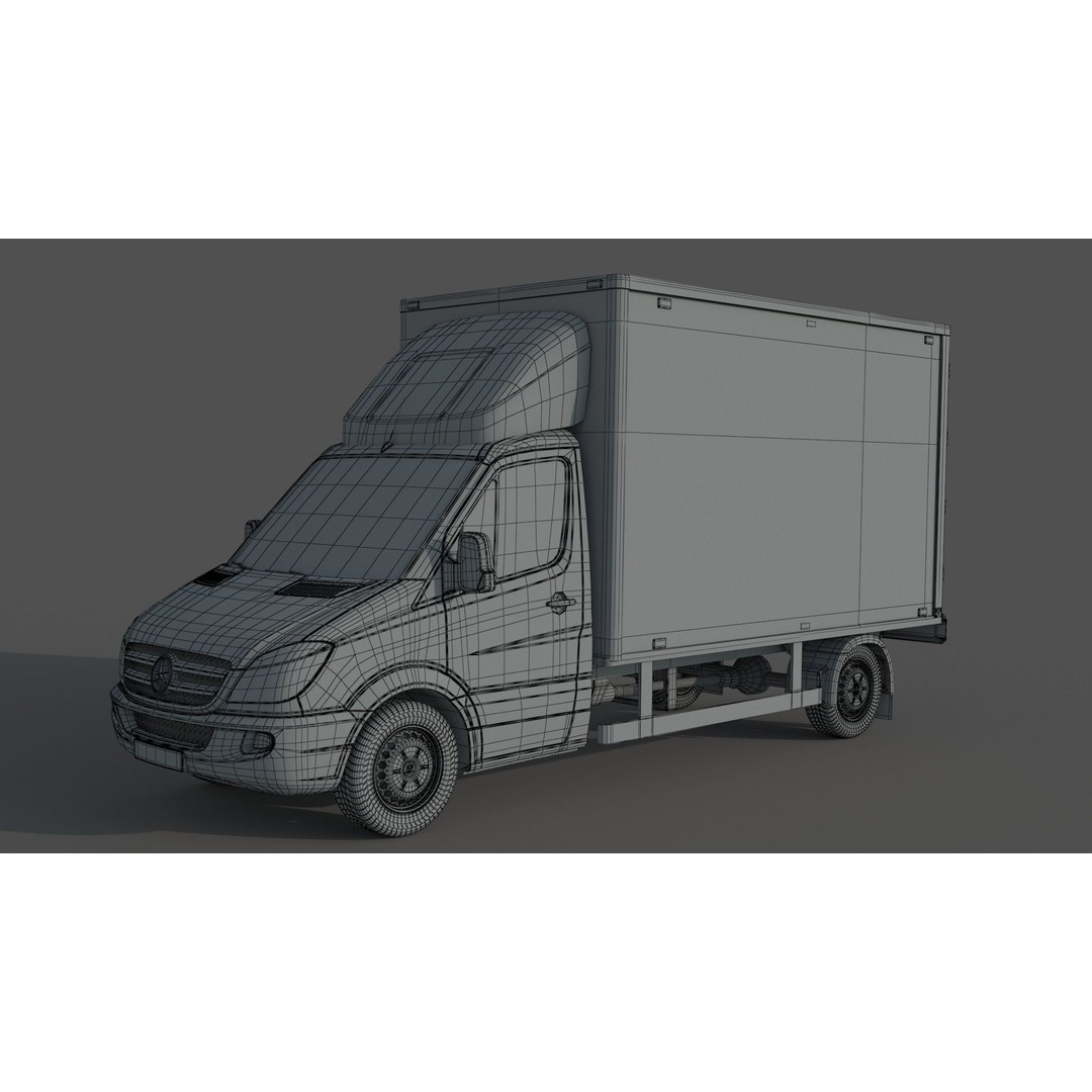 Mercedes Benz Sprinter 316 CDI 3D Model – High Poly Vehicle, FBX, OBJ - View 13