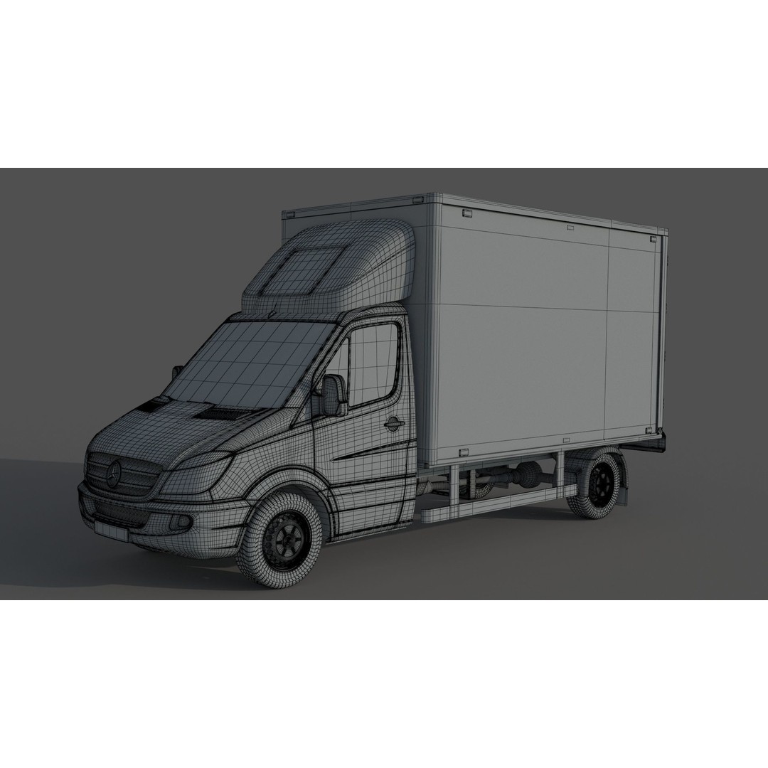 Mercedes Benz Sprinter 316 CDI 3D Model – High Poly Vehicle, FBX, OBJ - View 14