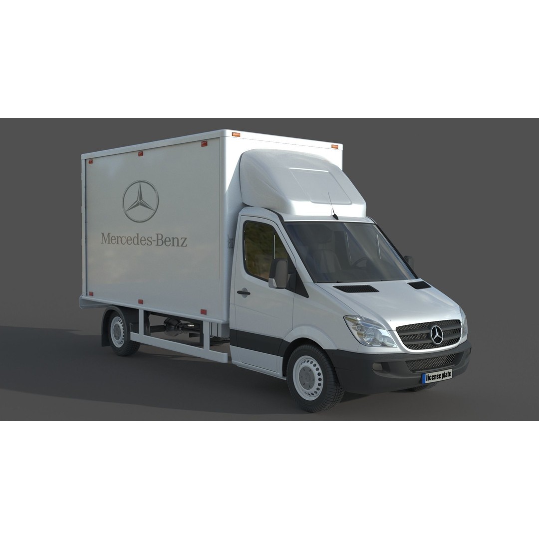 Mercedes Benz Sprinter 316 CDI 3D Model – High Poly Vehicle, FBX, OBJ - View 4