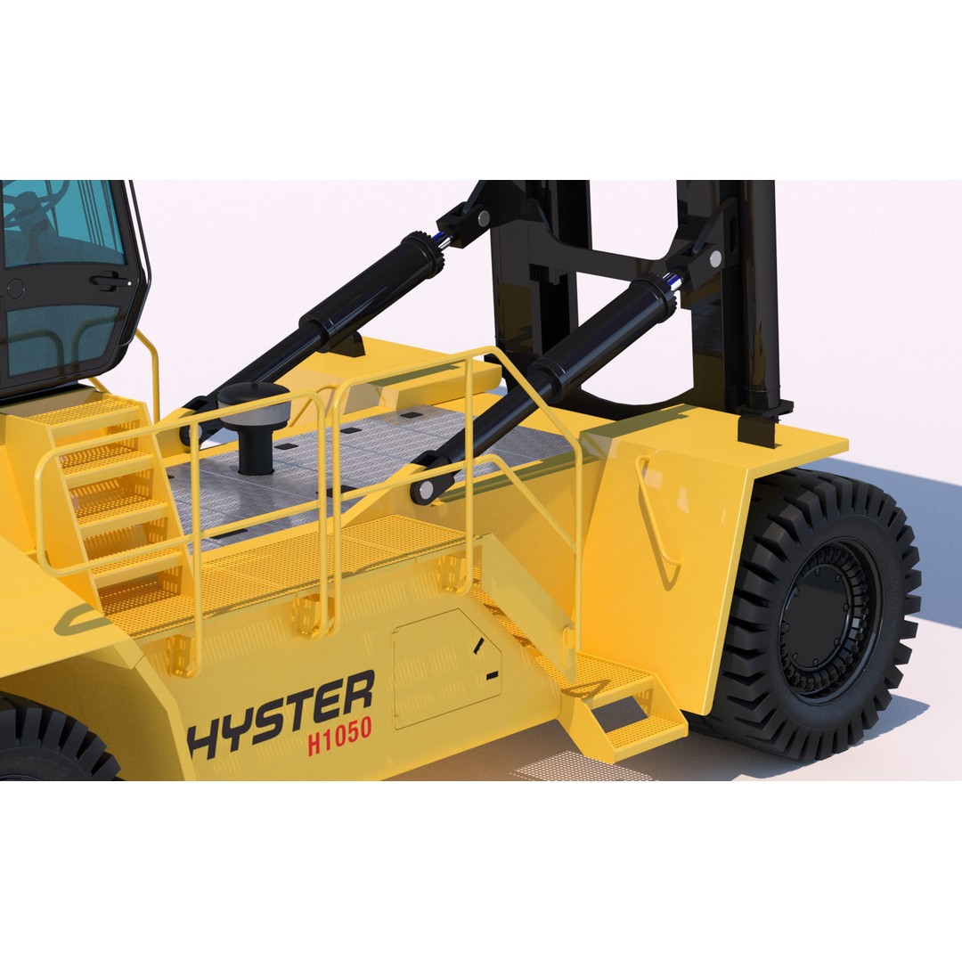 Hyster H1050 Container Handler 3D Model – High Poly Industrial Vehicle, FBX - View 10