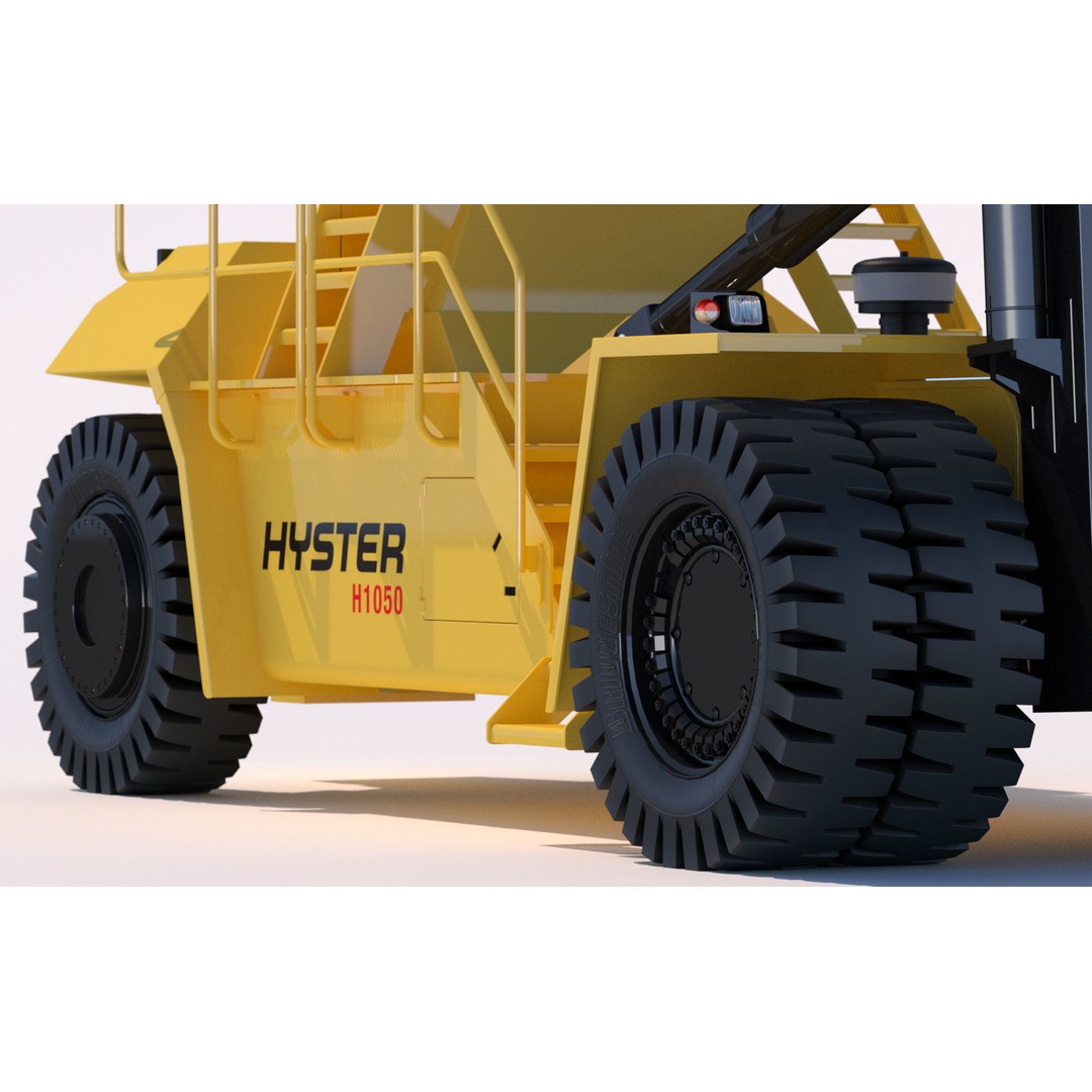 Hyster H1050 Container Handler 3D Model – High Poly Industrial Vehicle, FBX - View 12