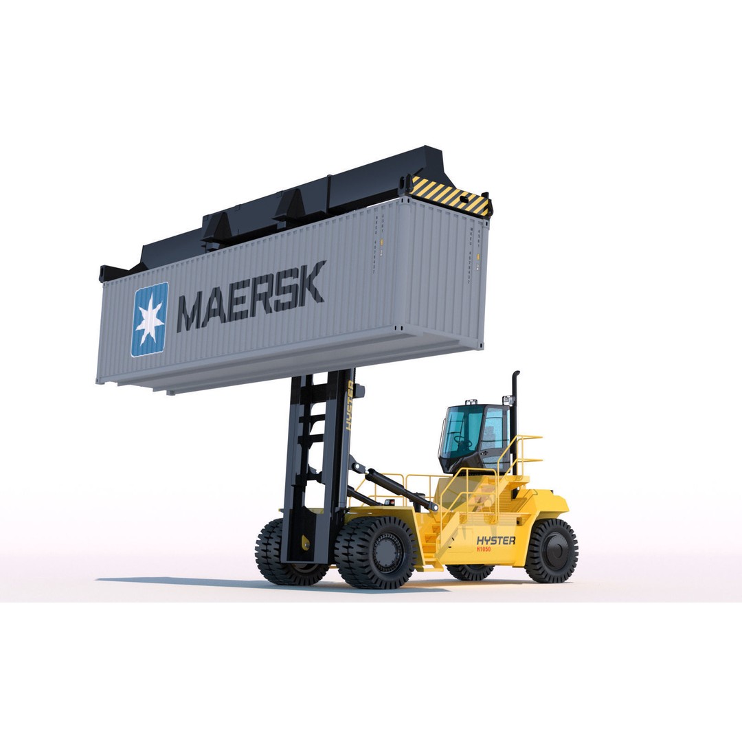 Hyster H1050 Container Handler 3D Model – High Poly Industrial Vehicle, FBX - View 13