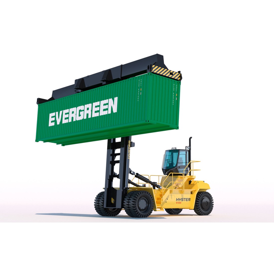 Hyster H1050 Container Handler 3D Model – High Poly Industrial Vehicle, FBX - View 14