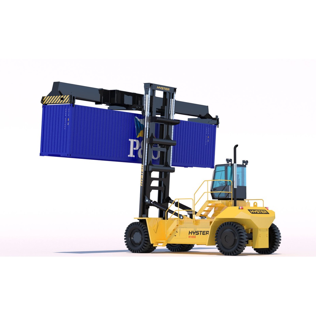 Hyster H1050 Container Handler 3D Model – High Poly Industrial Vehicle, FBX - View 5