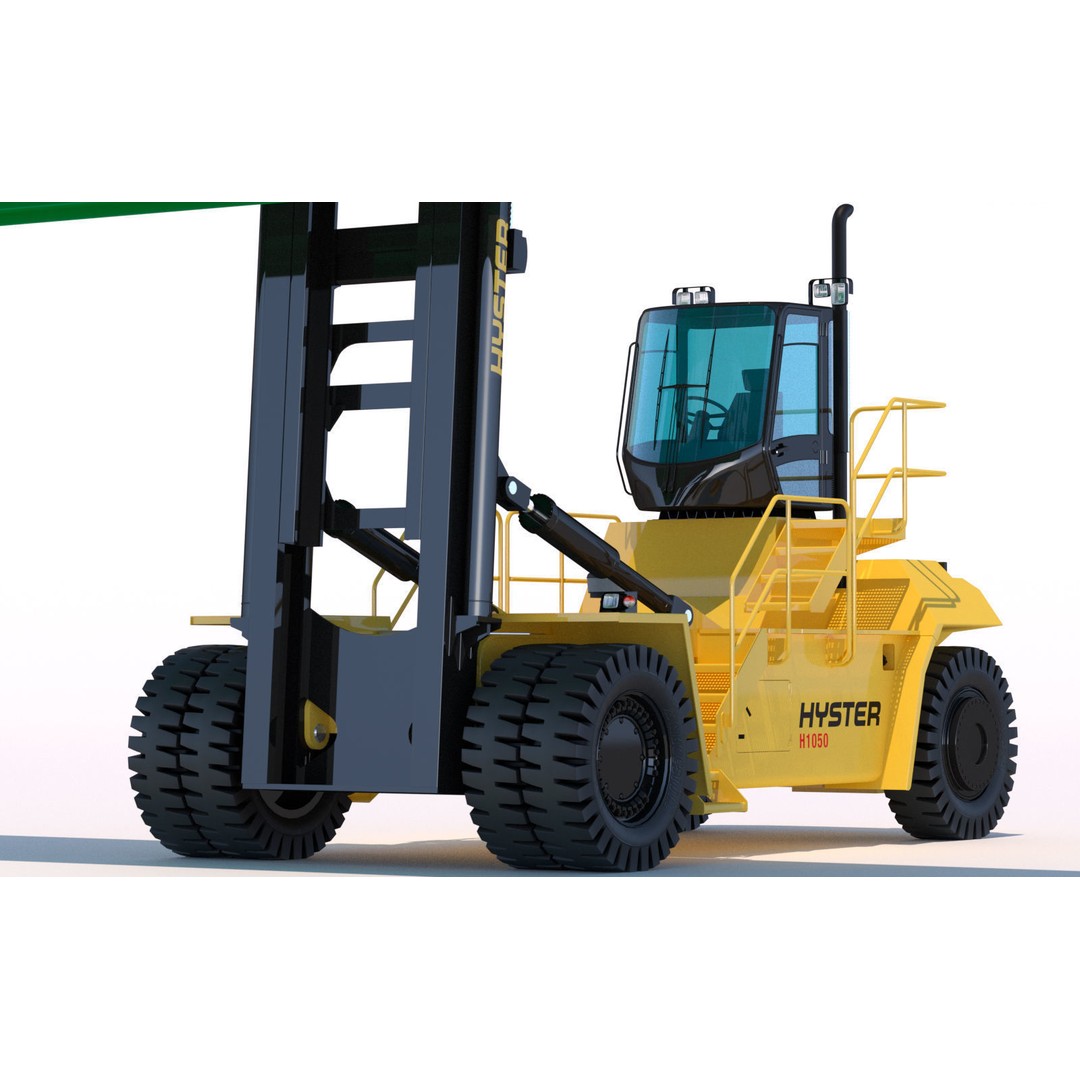 Hyster H1050 Container Handler 3D Model – High Poly Industrial Vehicle, FBX - View 6
