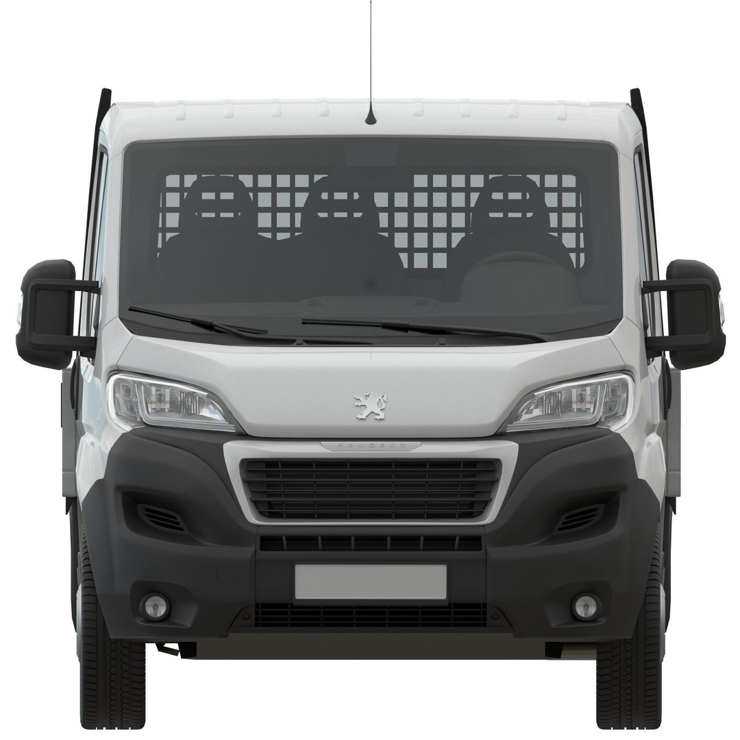Peugeot Boxer 3D Model – Flatbed Commercial Vehicle, FBX, OBJ - View 9