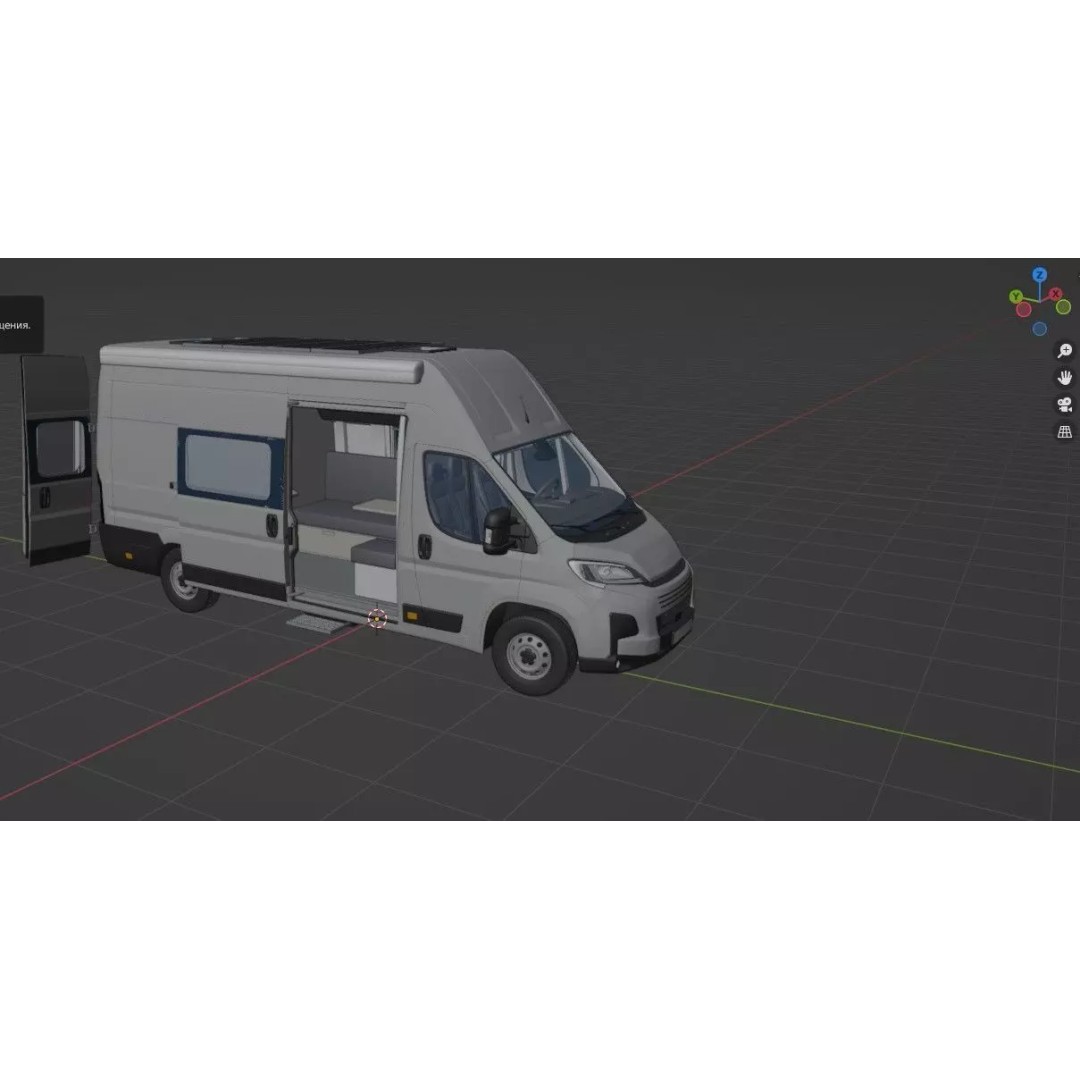Camper Van L4H3 3D Model – Detailed Vehicle for Archviz and Animation