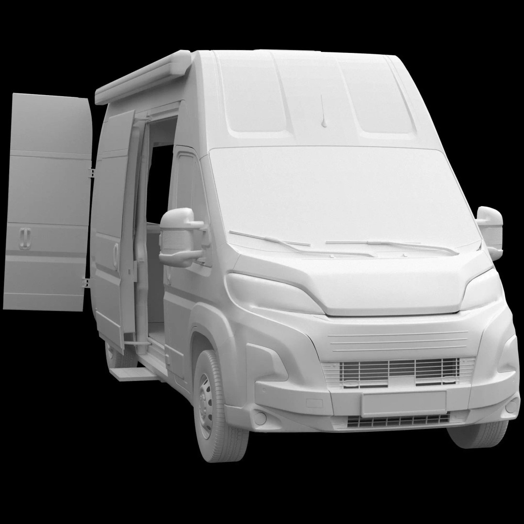 Camper Van L4H3 3D Model – Detailed Vehicle for Archviz and Animation - View 14